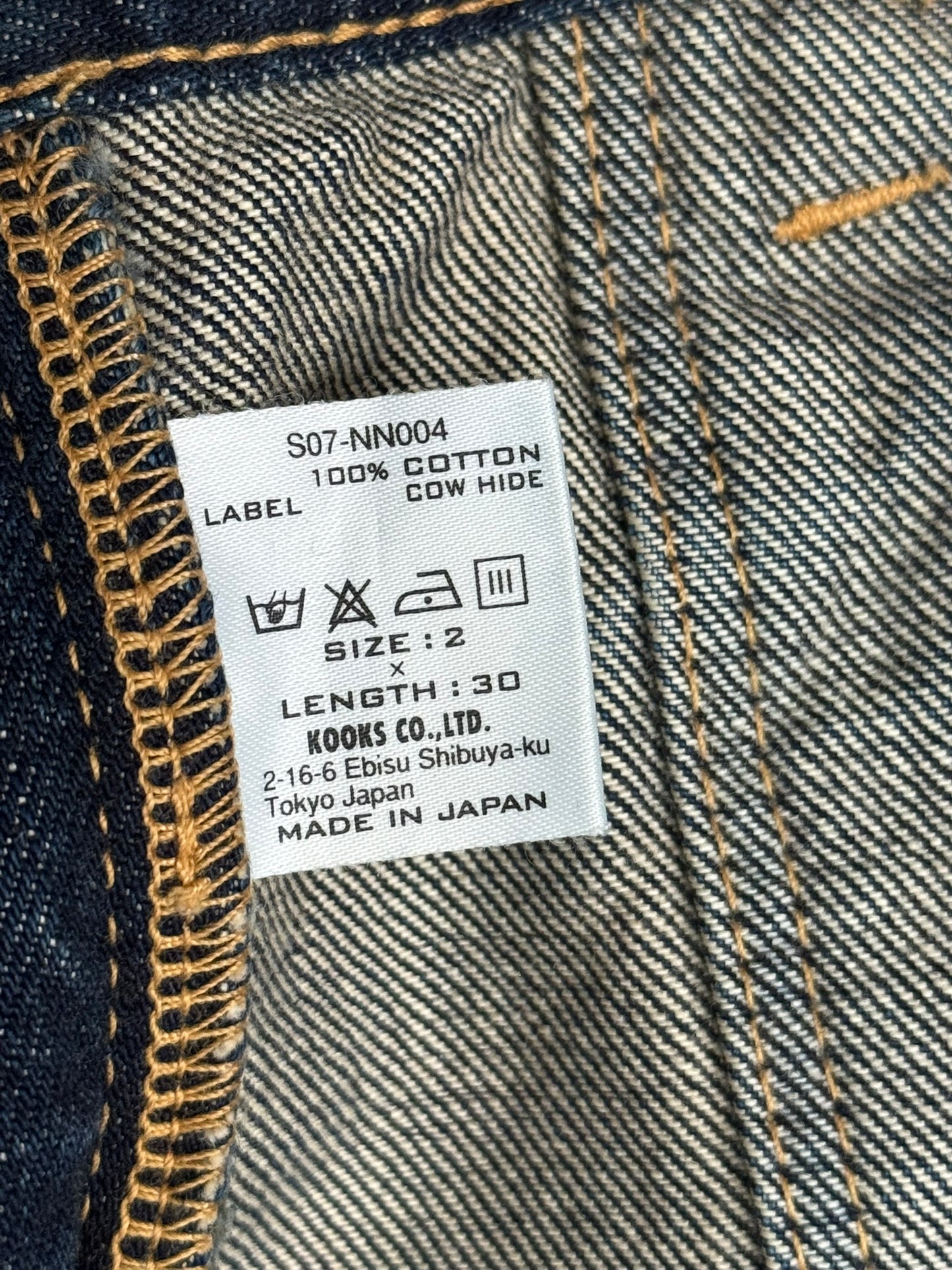 SS07 Number (N)ine Crying Heart Pain Carpenter Honeycomb Denim Jeans