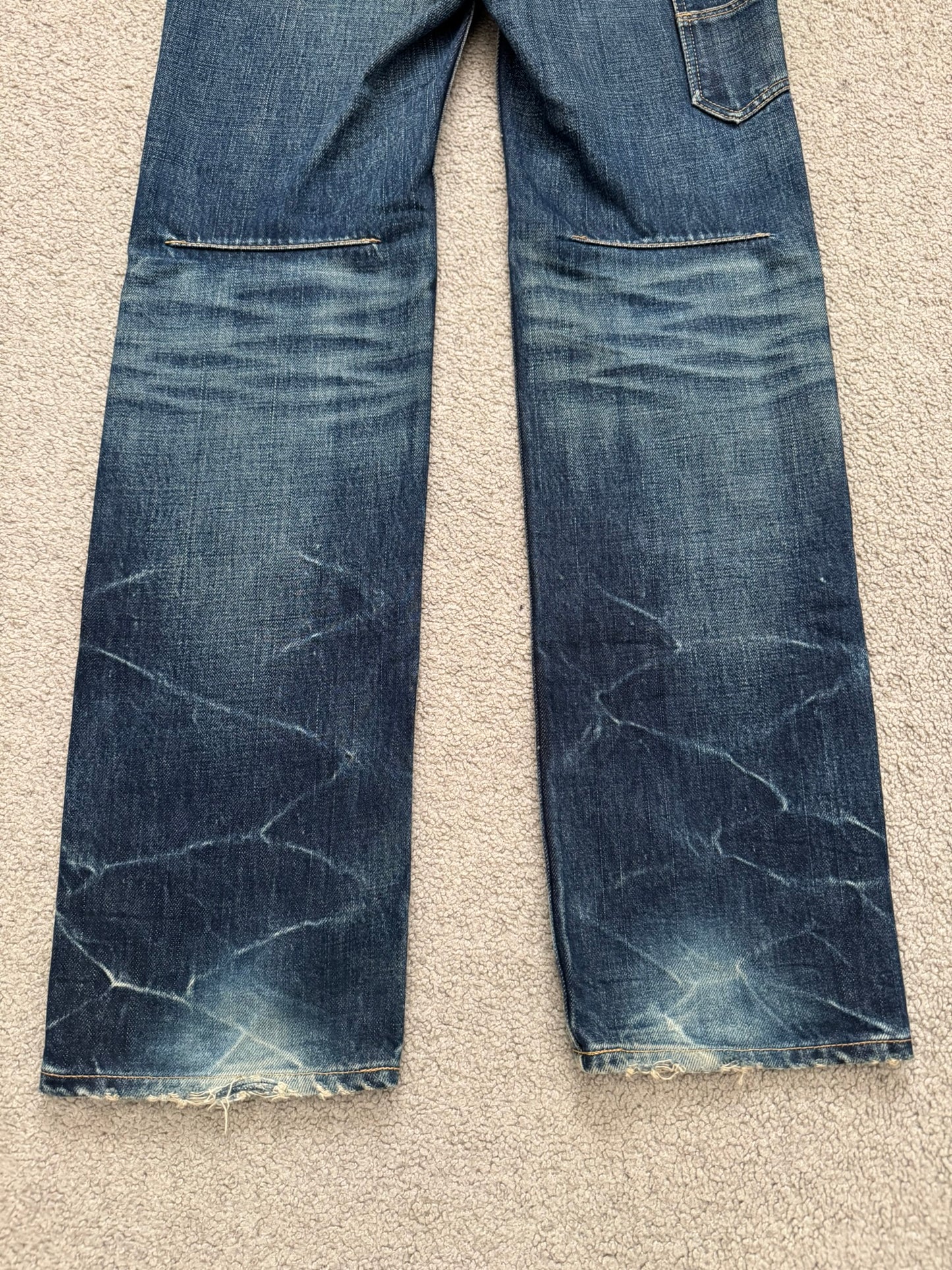 SS07 Number (N)ine Crying Heart Pain Carpenter Honeycomb Denim Jeans