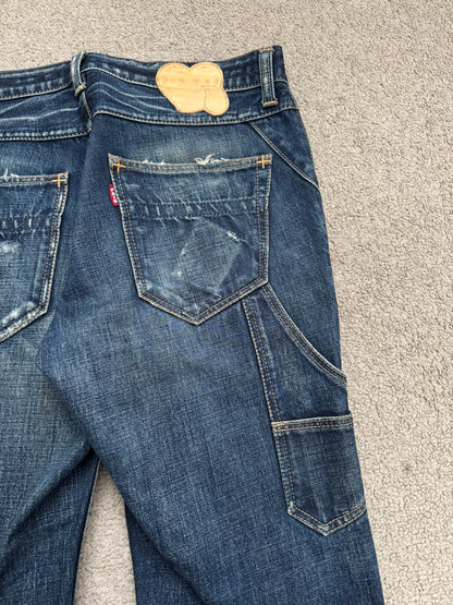 SS07 Number (N)ine Crying Heart Pain Carpenter Honeycomb Denim Jeans