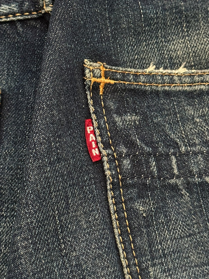 SS07 Number (N)ine Crying Heart Pain Carpenter Honeycomb Denim Jeans