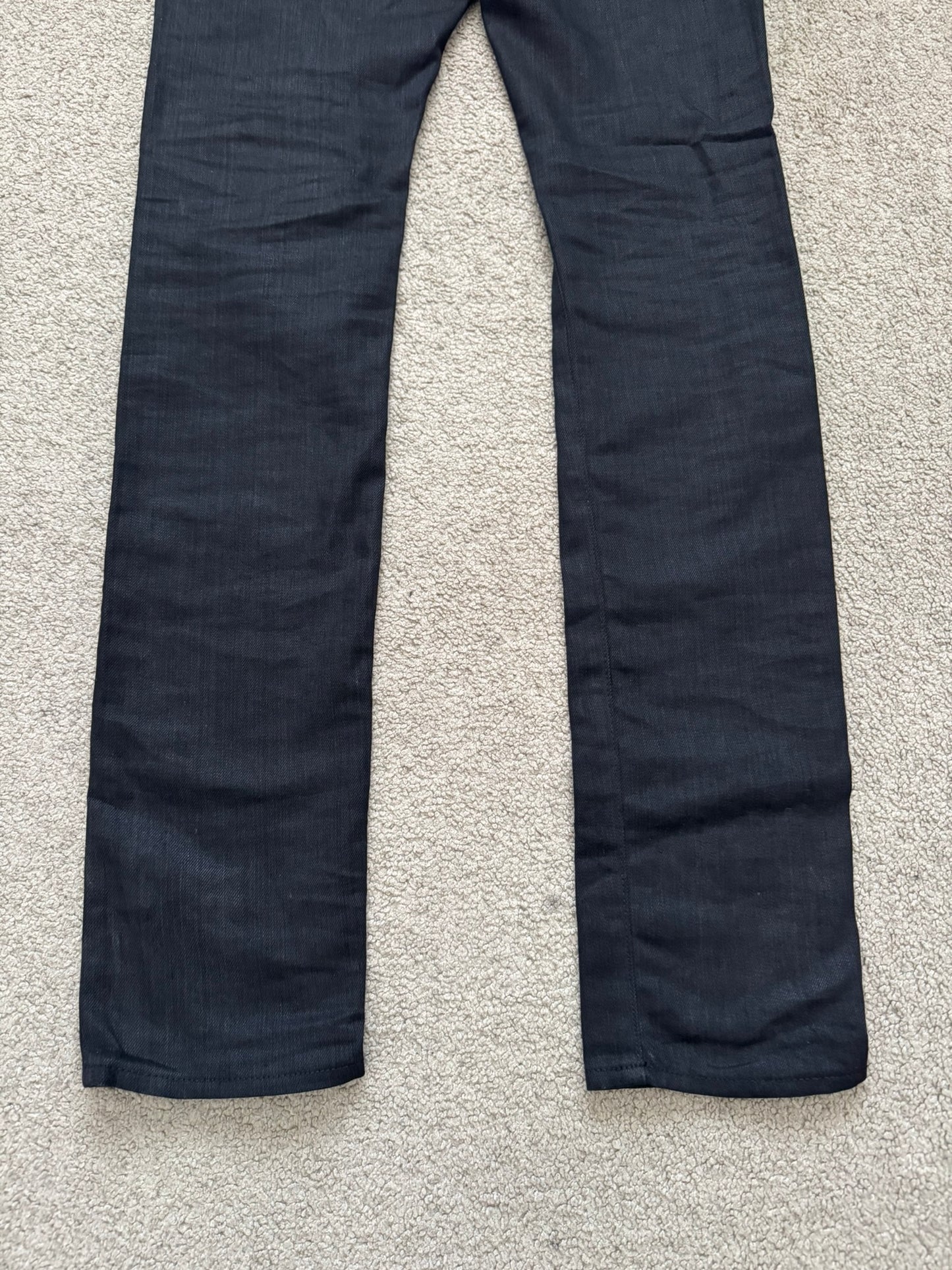 SS15 Saint Laurent by Hedi Slimane Black Waxed D02 Denim Jeans