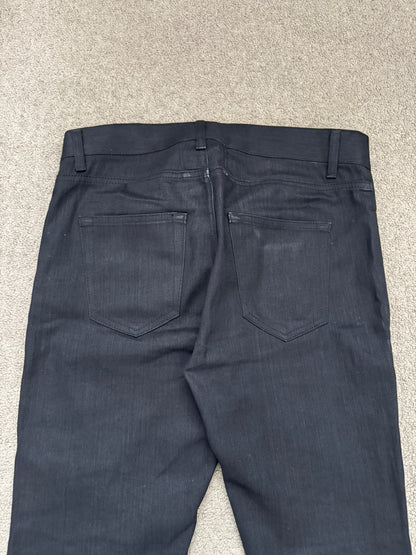 SS15 Saint Laurent by Hedi Slimane Black Waxed D02 Denim Jeans