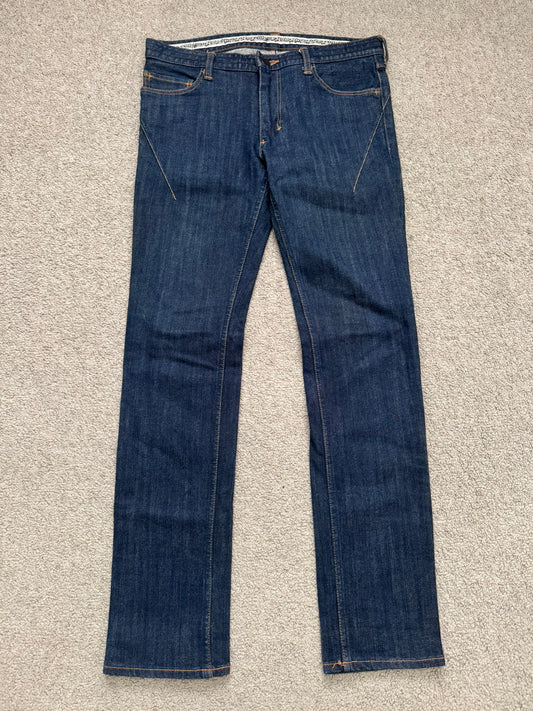 FW07 Number (N)ine Indigo Crying Heart Pain Denim Jeans