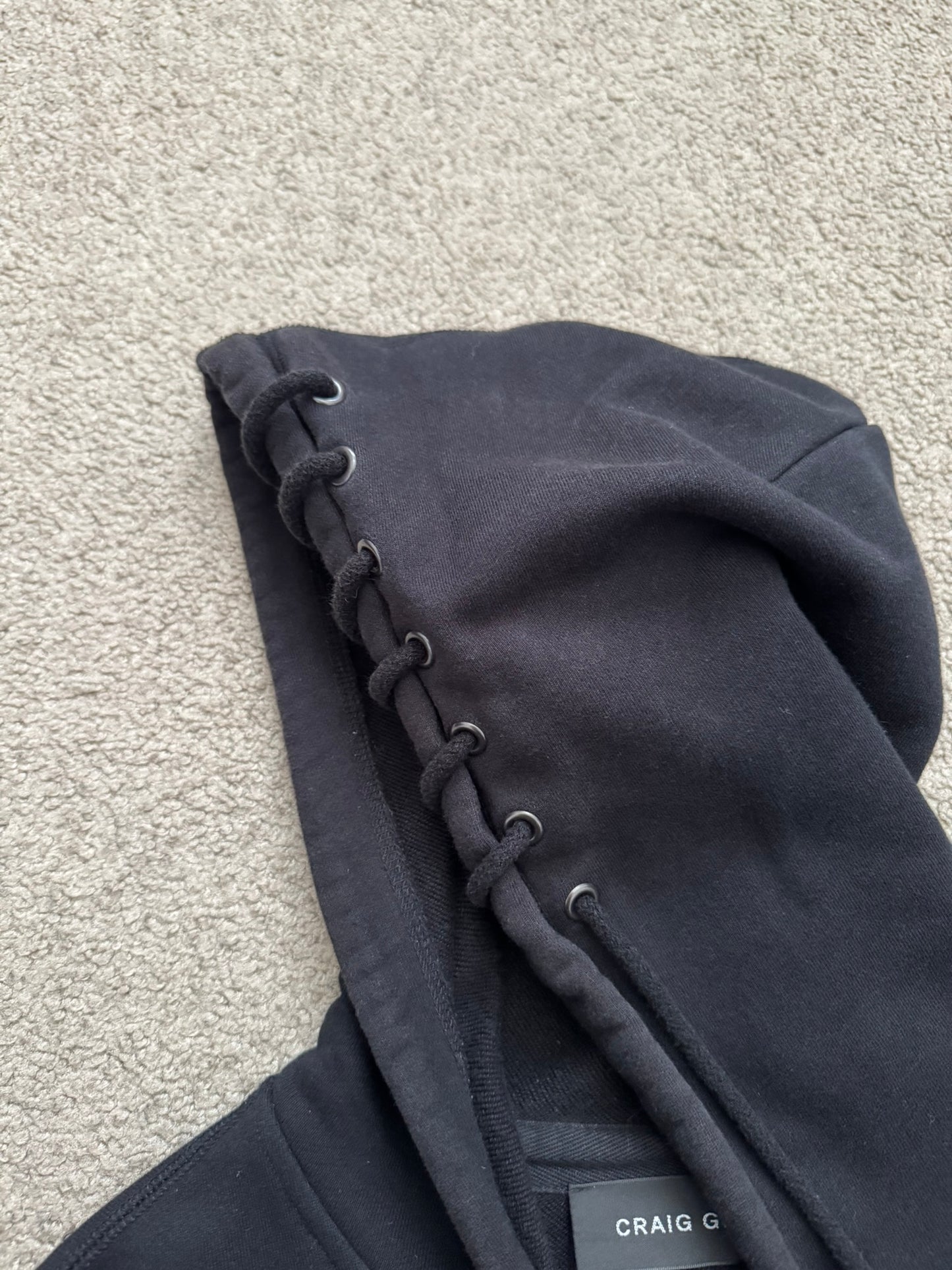 Craig Green Black Lace Zip Up Hoodie