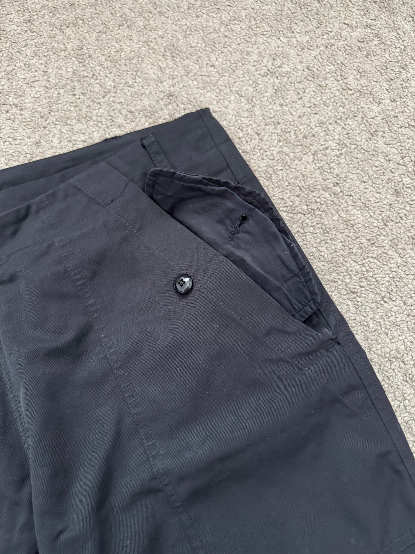 FW13 Rick Owens Mainline "Plinth" Half Layer Nylon Aircut Pants