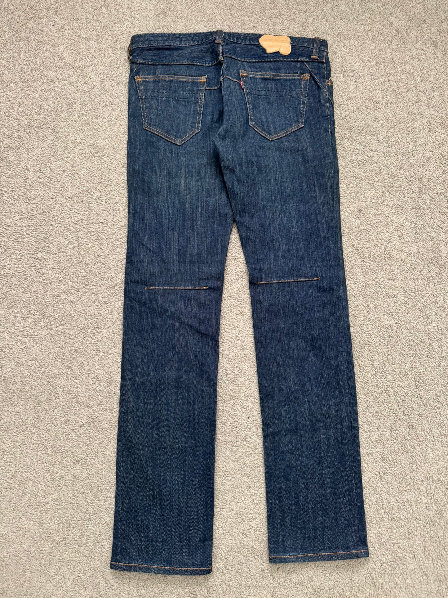 FW07 Number (N)ine Indigo Crying Heart Pain Denim Jeans