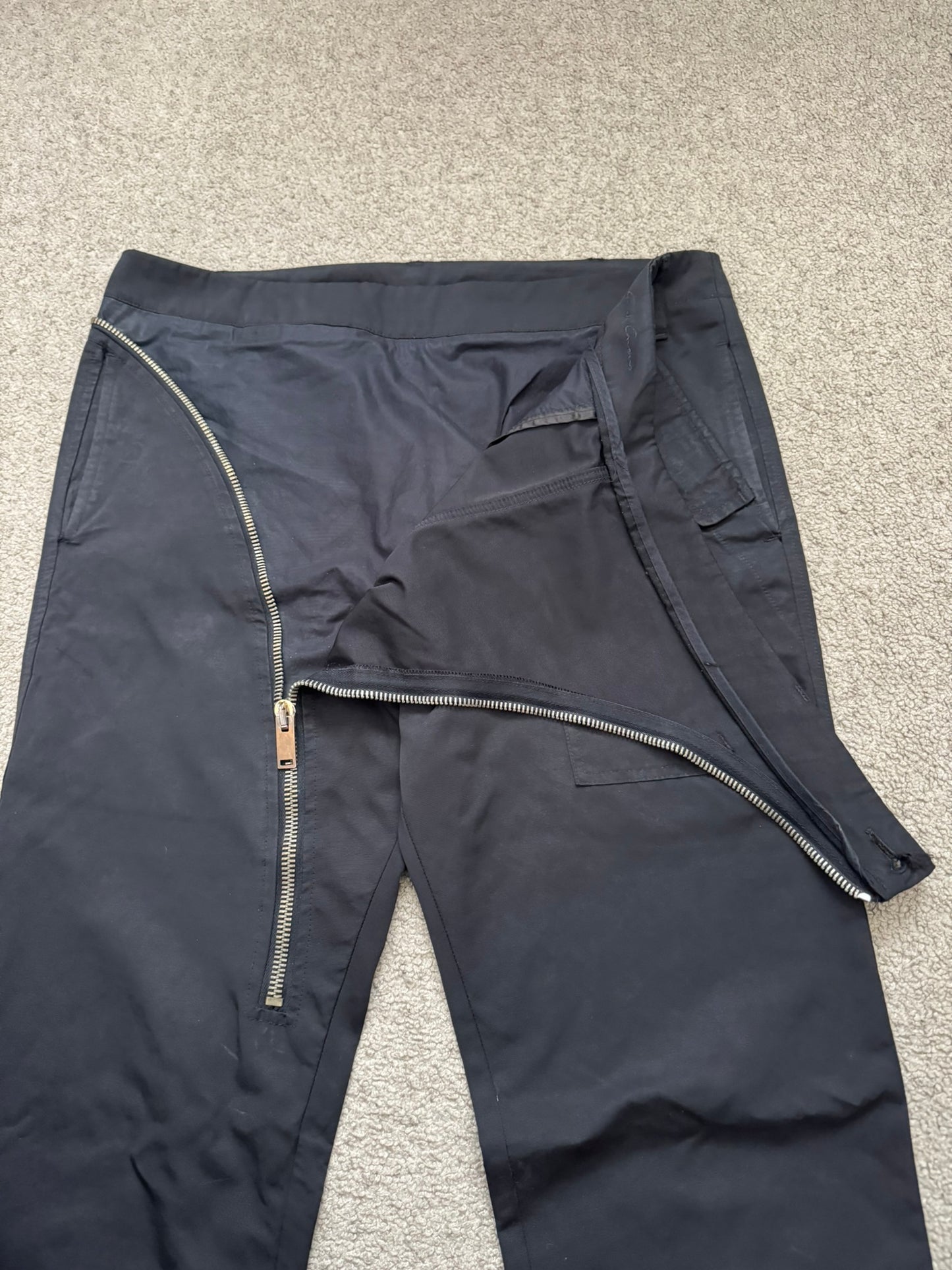 FW13 Rick Owens Mainline "Plinth" Half Layer Nylon Aircut Pants