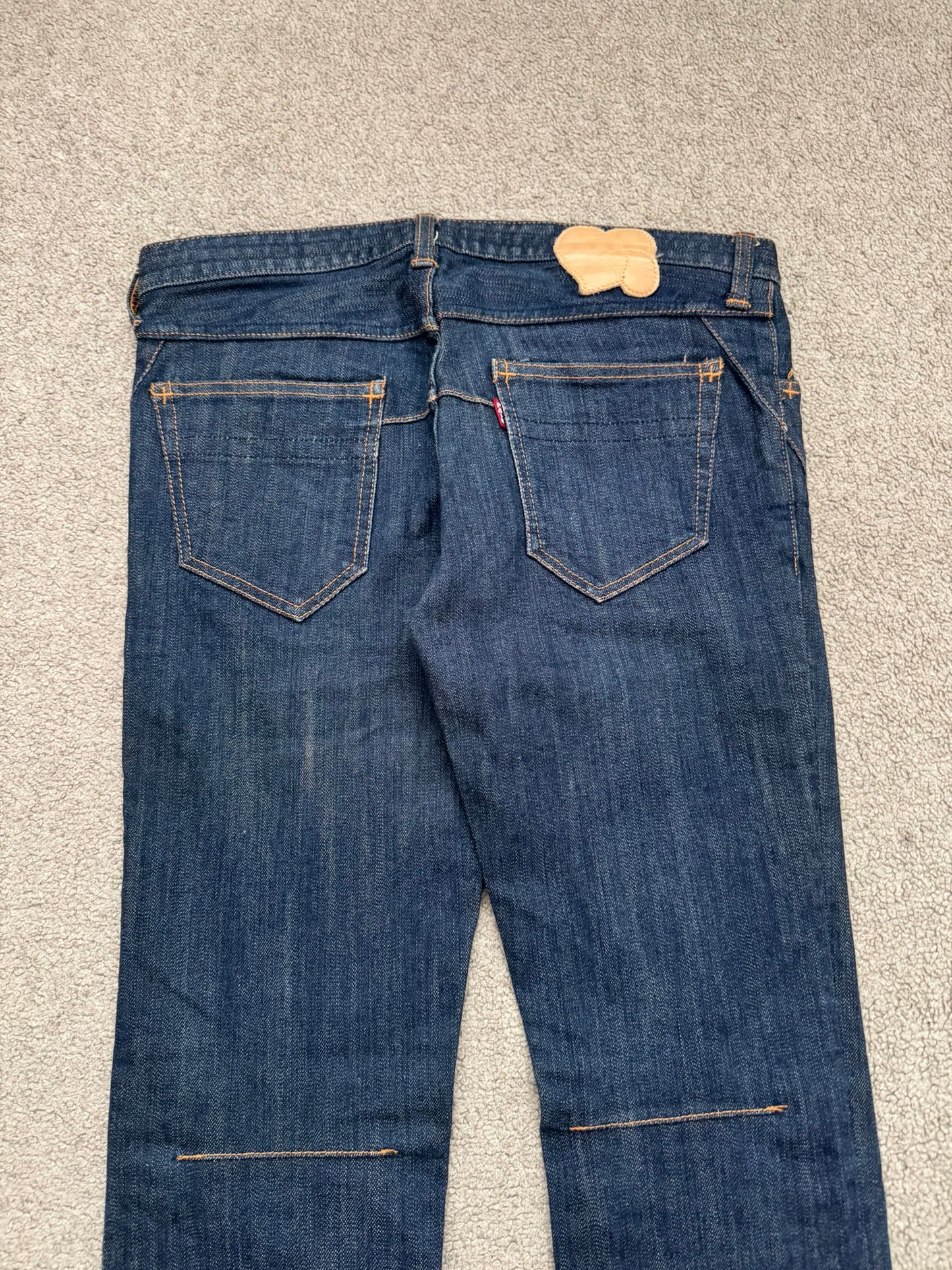 FW07 Number (N)ine Indigo Crying Heart Pain Denim Jeans