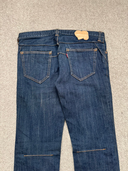FW07 Number (N)ine Indigo Crying Heart Pain Denim Jeans