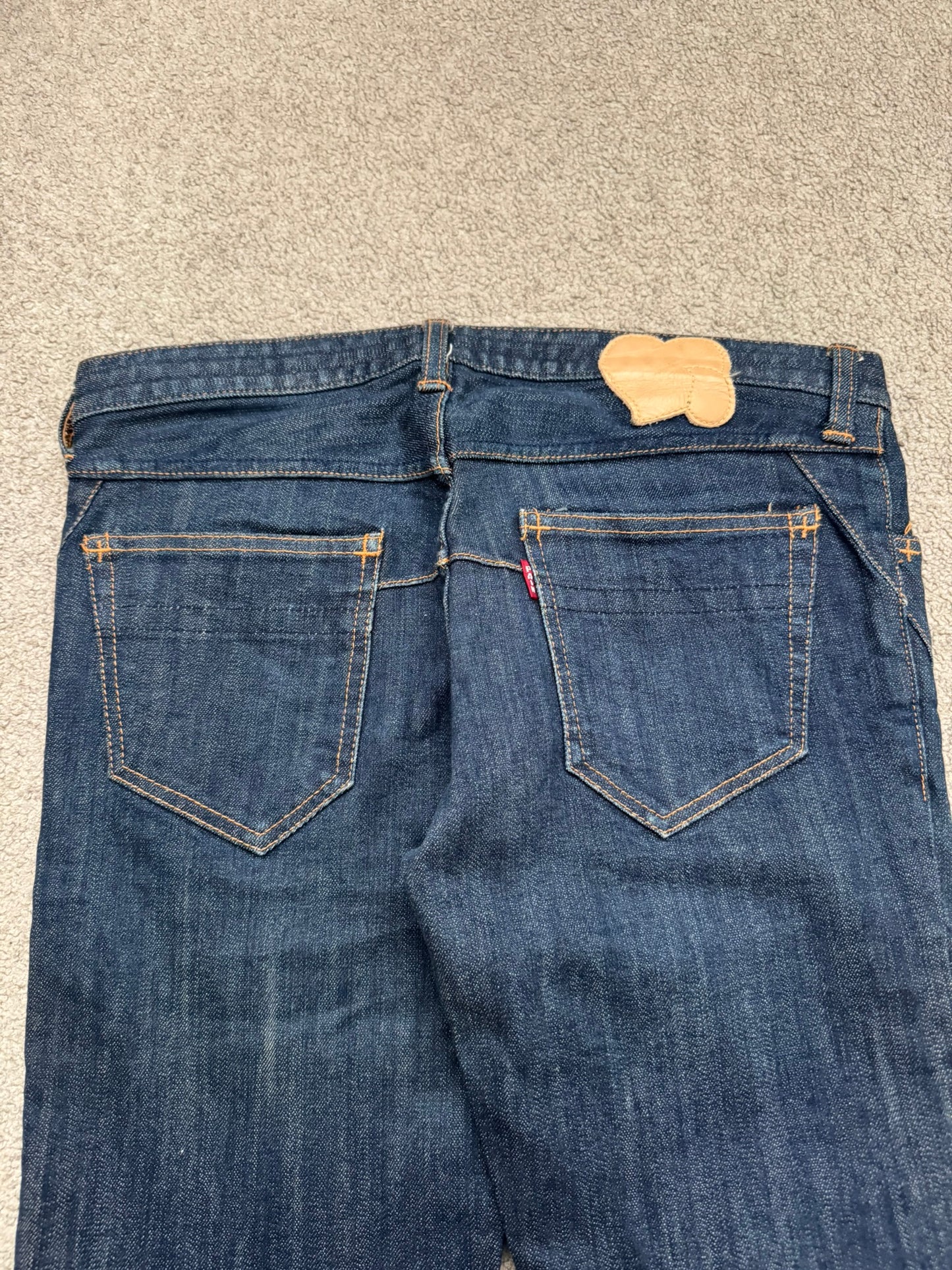FW07 Number (N)ine Indigo Crying Heart Pain Denim Jeans