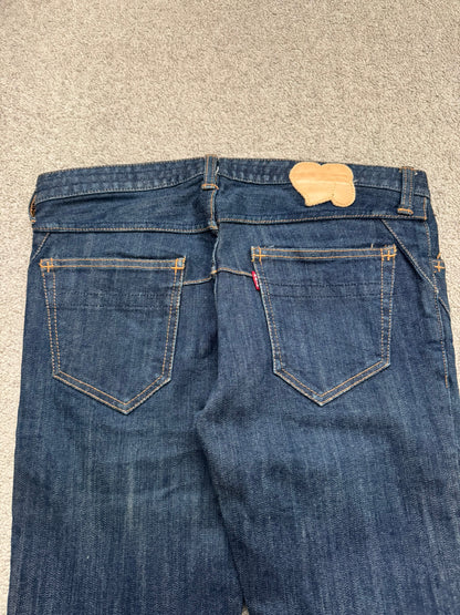 FW07 Number (N)ine Indigo Crying Heart Pain Denim Jeans