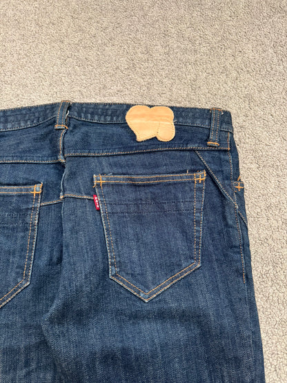 FW07 Number (N)ine Indigo Crying Heart Pain Denim Jeans