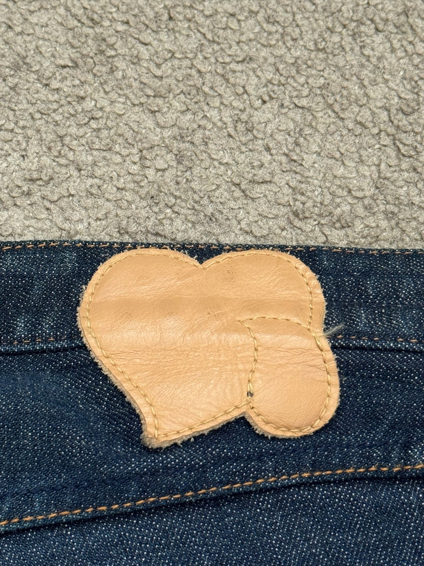 FW07 Number (N)ine Indigo Crying Heart Pain Denim Jeans