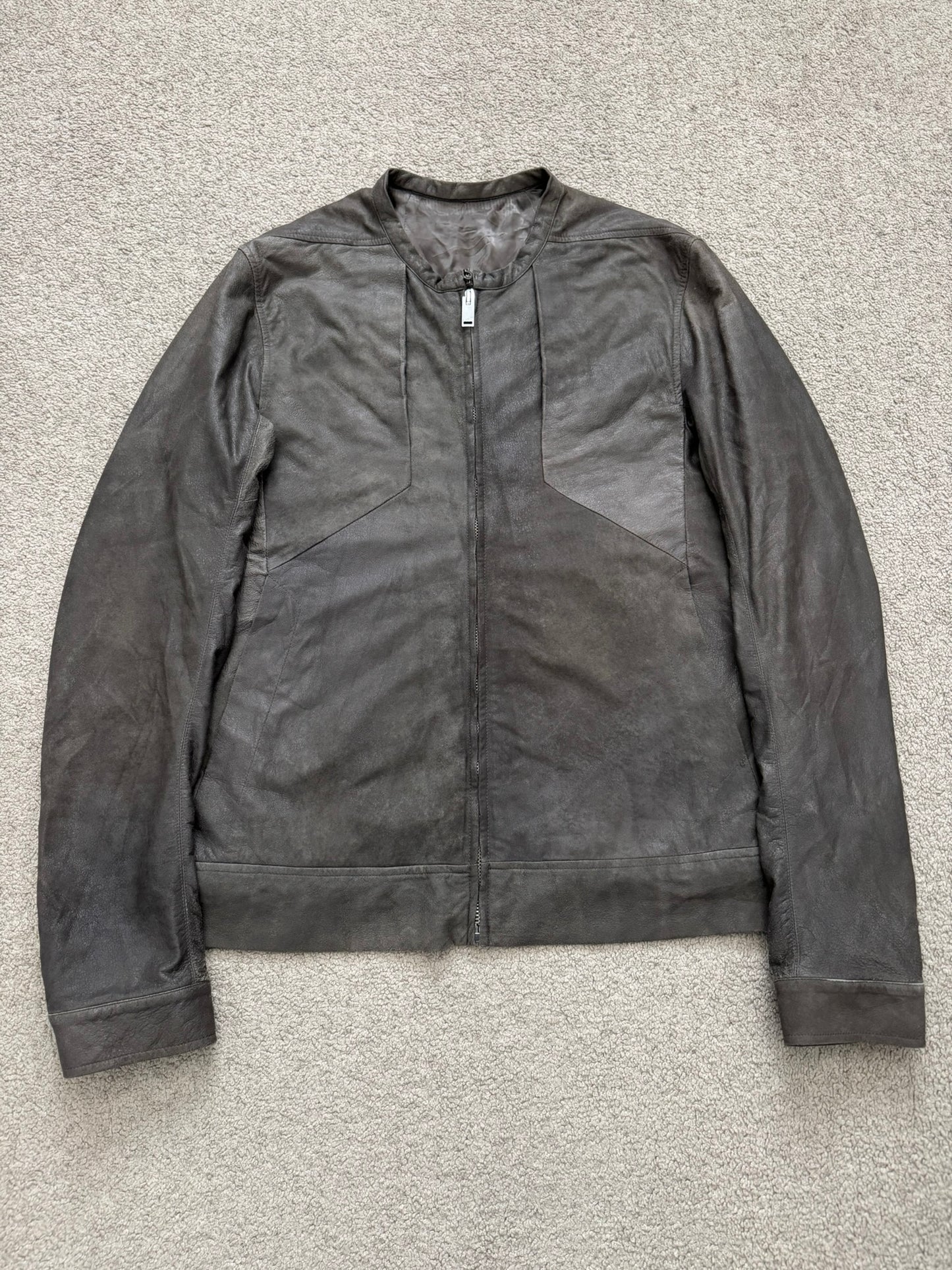 SS13 Rick Owens "Island" Blistered Lamb Leather Jacket