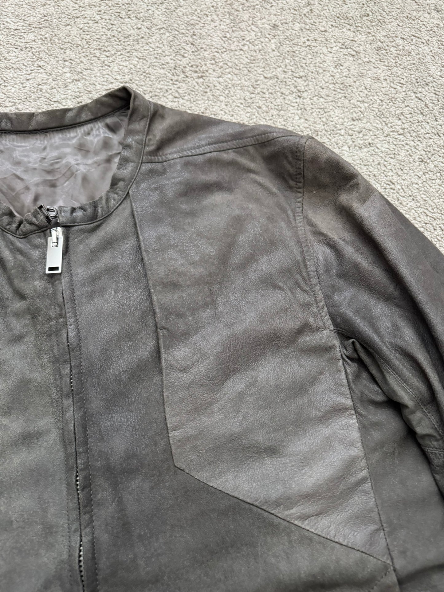 SS13 Rick Owens "Island" Blistered Lamb Leather Jacket