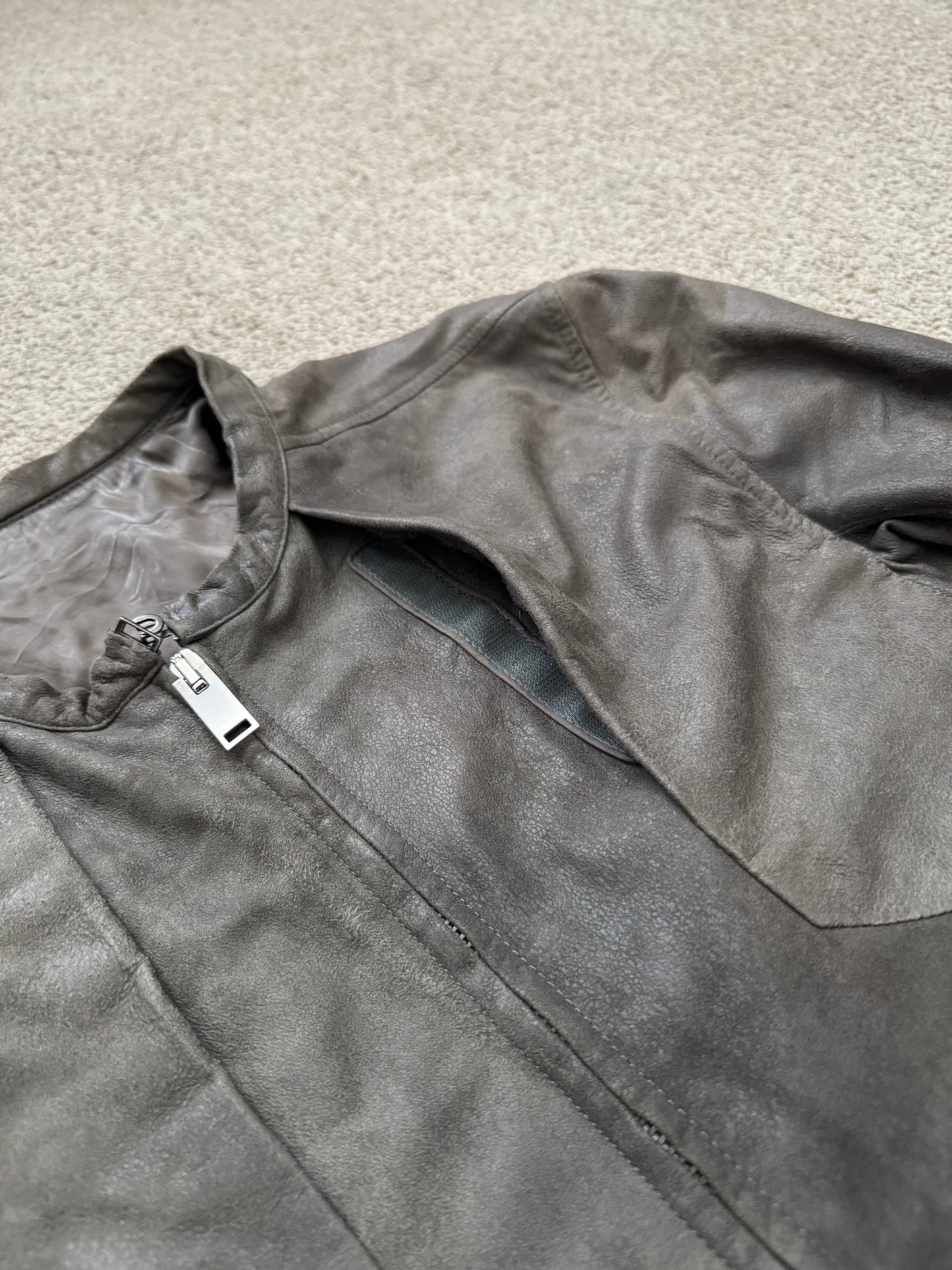 SS13 Rick Owens "Island" Blistered Lamb Leather Jacket