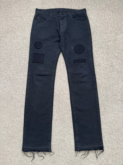 AW04 Number (N)ine "Give Peace A Chance" Patch Denim Jeans