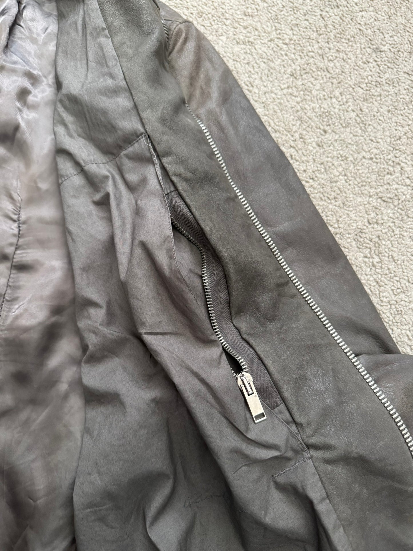 SS13 Rick Owens "Island" Blistered Lamb Leather Jacket