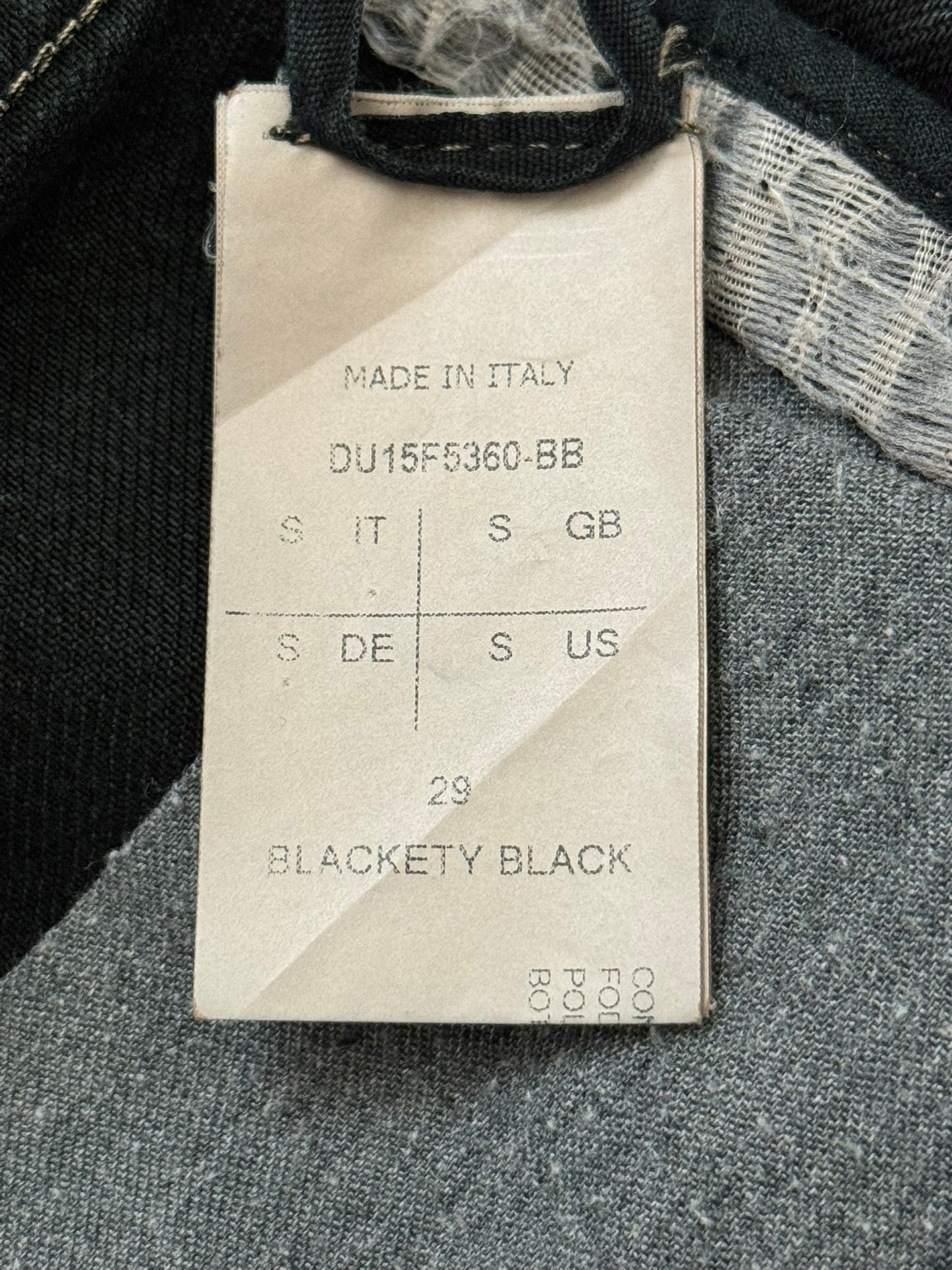 FW15 Rick Owens DRKSHDW Black Matte Waxed Aircut Denim Jeans