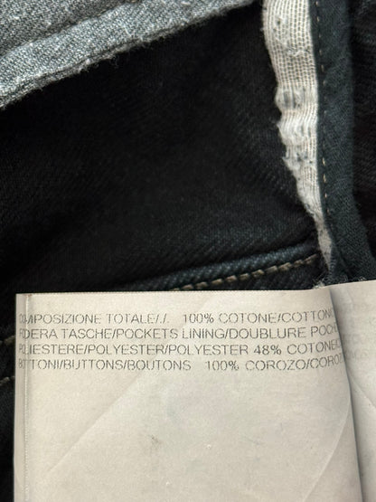 FW15 Rick Owens DRKSHDW Black Matte Waxed Aircut Denim Jeans