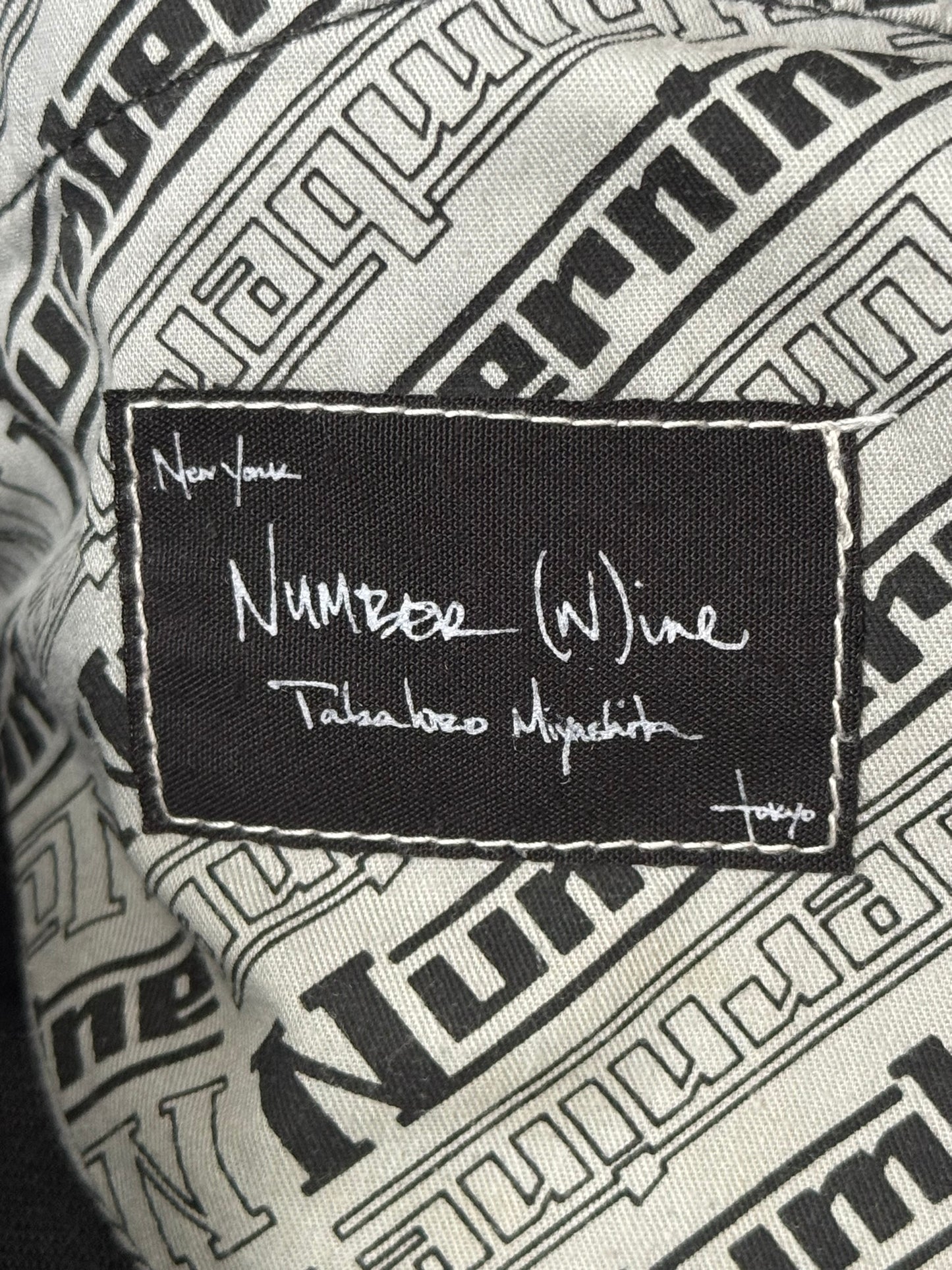 AW04 Number (N)ine "Give Peace A Chance" Patch Denim Jeans