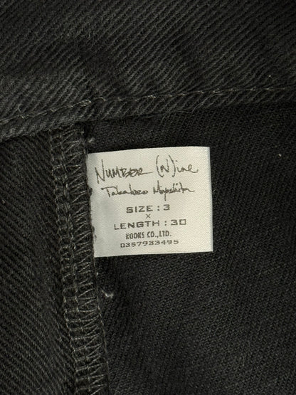 AW04 Number (N)ine "Give Peace A Chance" Patch Denim Jeans