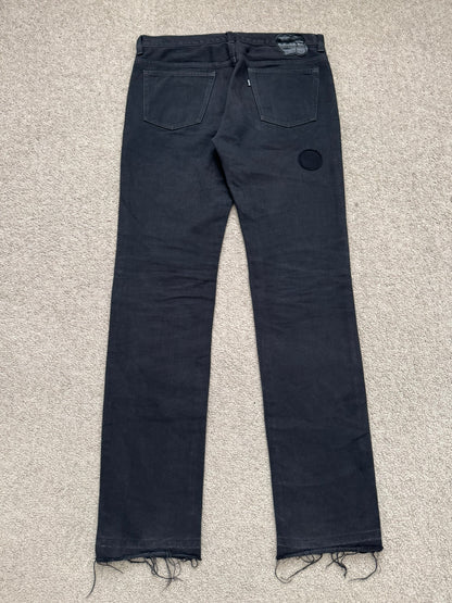 AW04 Number (N)ine "Give Peace A Chance" Patch Denim Jeans