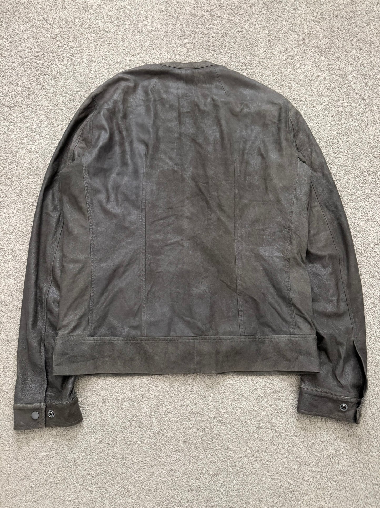 SS13 Rick Owens "Island" Blistered Lamb Leather Jacket