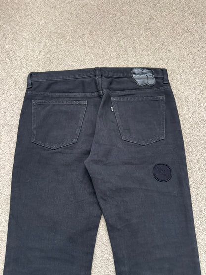 AW04 Number (N)ine "Give Peace A Chance" Patch Denim Jeans