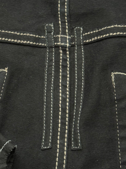 FW19 Rick Owens DRKSHDW Black Waxed Tyrone Cut Denim Jeans