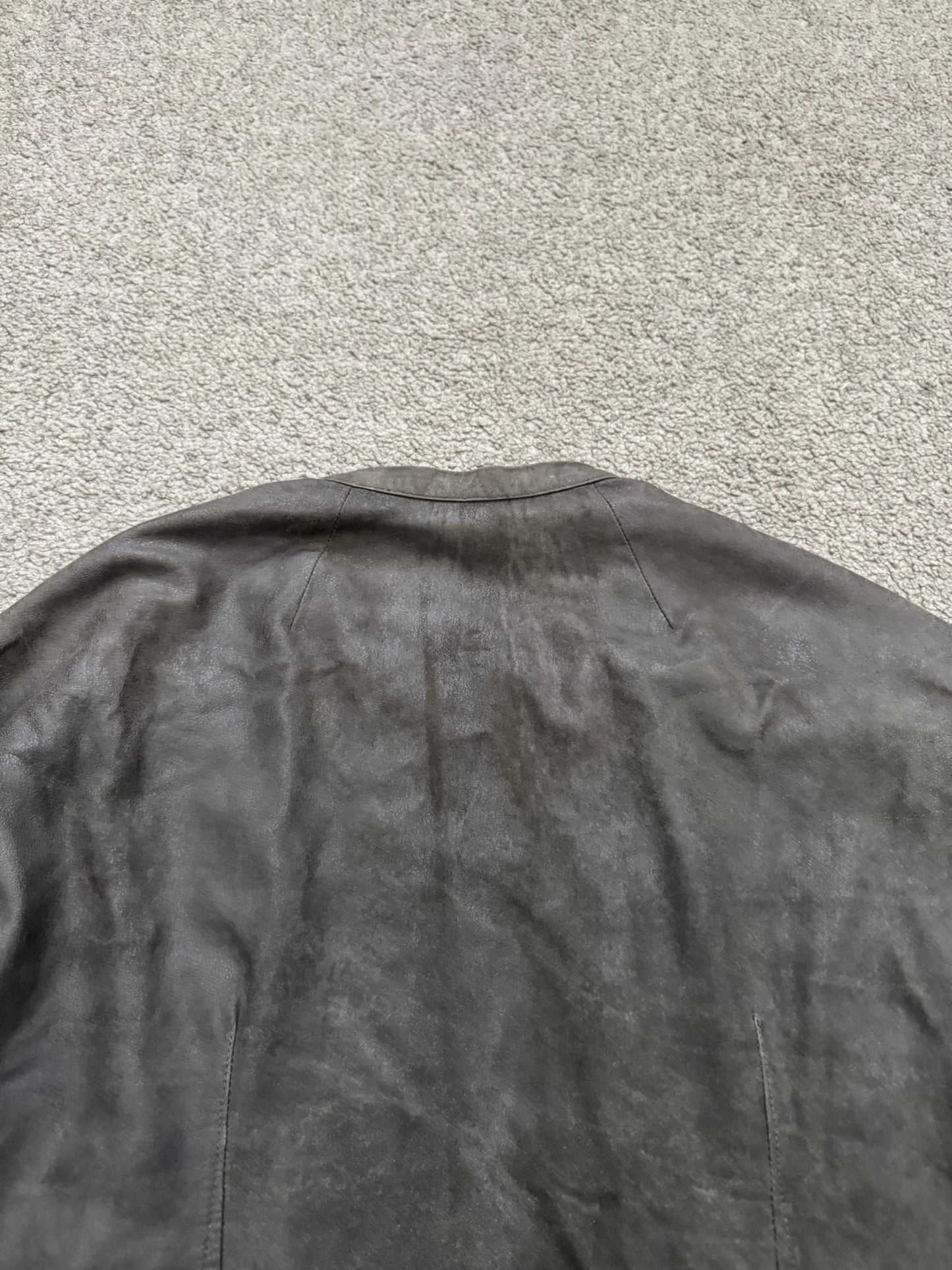 SS13 Rick Owens "Island" Blistered Lamb Leather Jacket