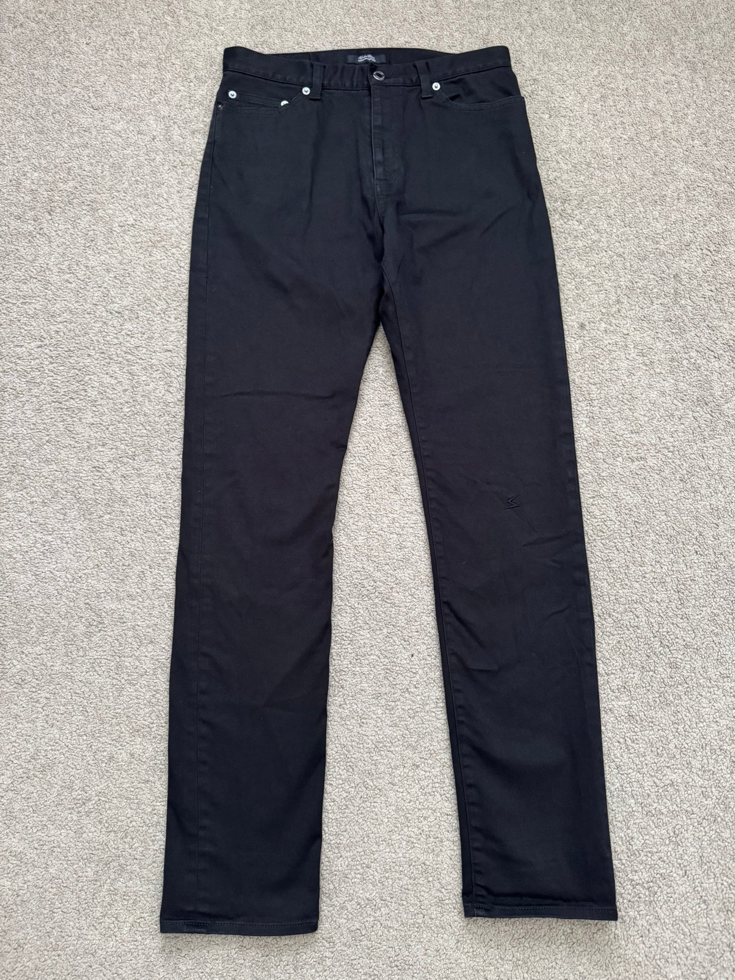 SS11 Undercover "Underman" Lightning Bolt Black Denim Jeans