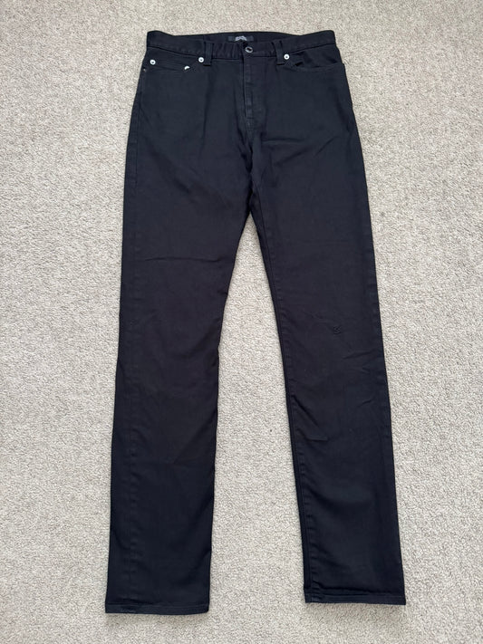 SS11 Undercover "Underman" Lightning Bolt Black Denim Jeans
