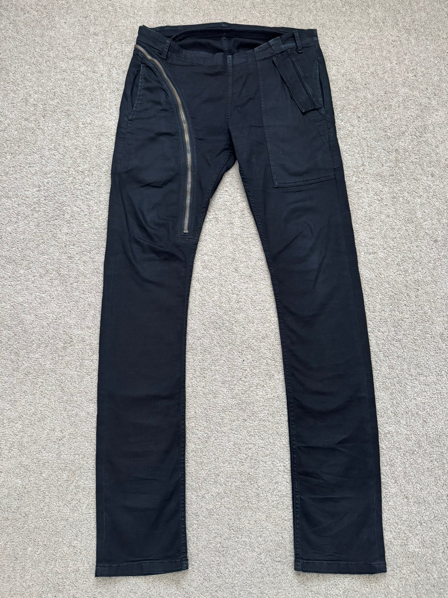 FW14 Rick Owens DRKSHDW "Moody" Black Aircut Denim Jeans