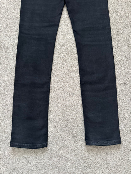 FW19 Rick Owens DRKSHDW Black Waxed Tyrone Cut Denim Jeans