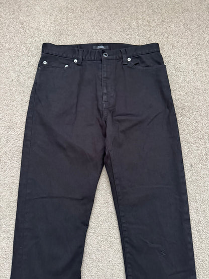 SS11 Undercover "Underman" Lightning Bolt Black Denim Jeans