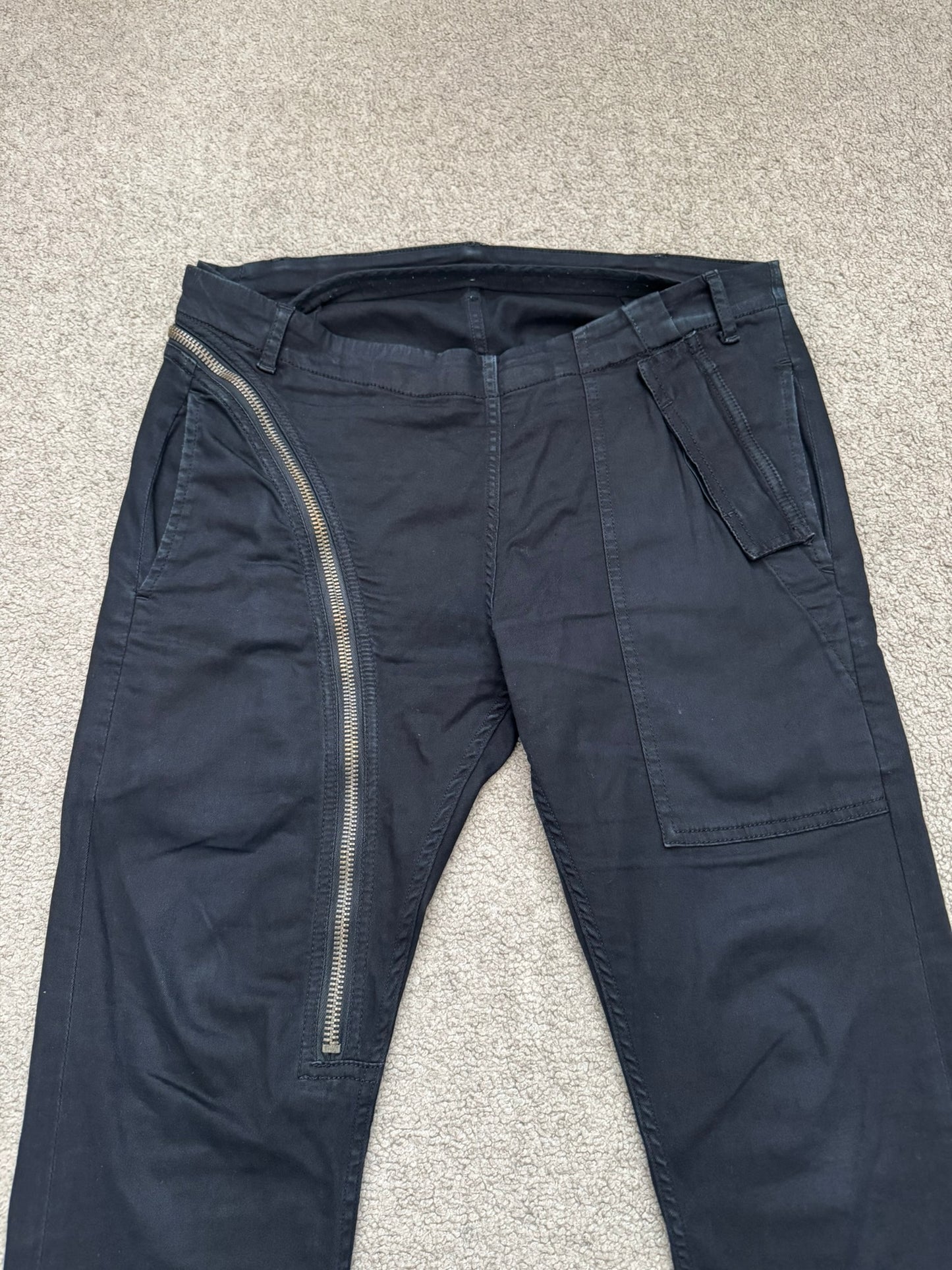 FW14 Rick Owens DRKSHDW "Moody" Black Aircut Denim Jeans