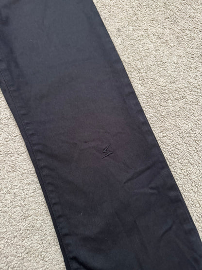 SS11 Undercover "Underman" Lightning Bolt Black Denim Jeans