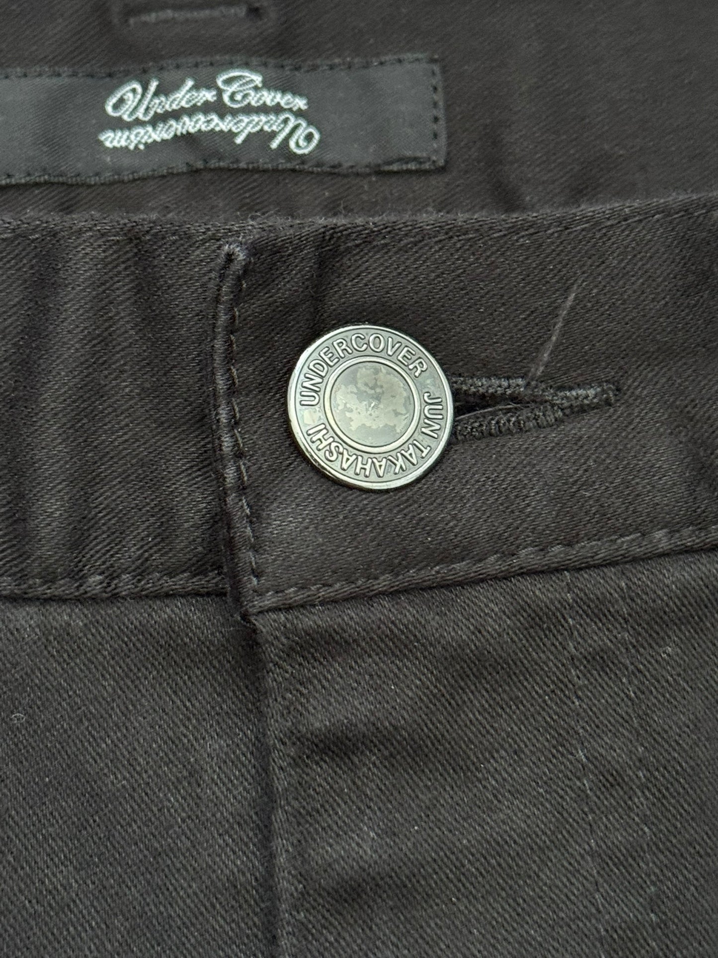 SS11 Undercover "Underman" Lightning Bolt Black Denim Jeans