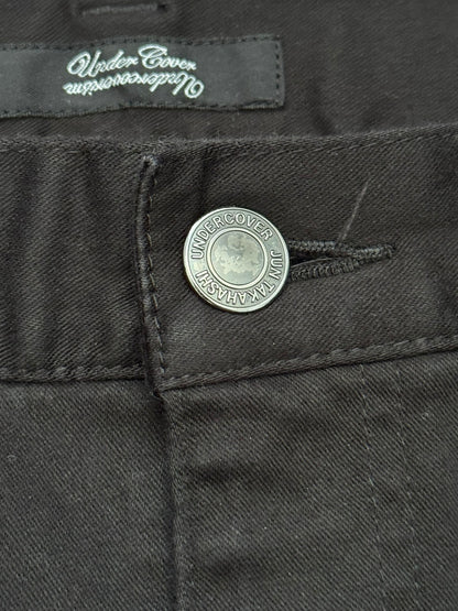 SS11 Undercover "Underman" Lightning Bolt Black Denim Jeans