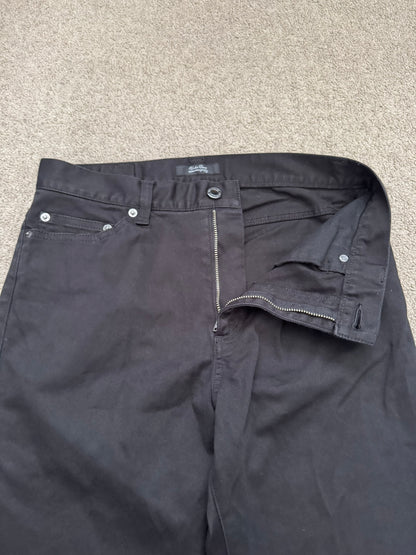 SS11 Undercover "Underman" Lightning Bolt Black Denim Jeans