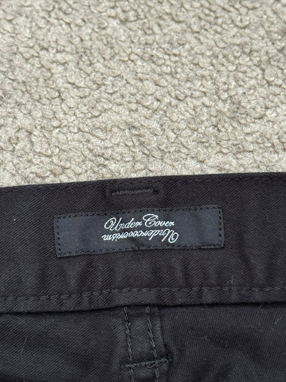 SS11 Undercover "Underman" Lightning Bolt Black Denim Jeans