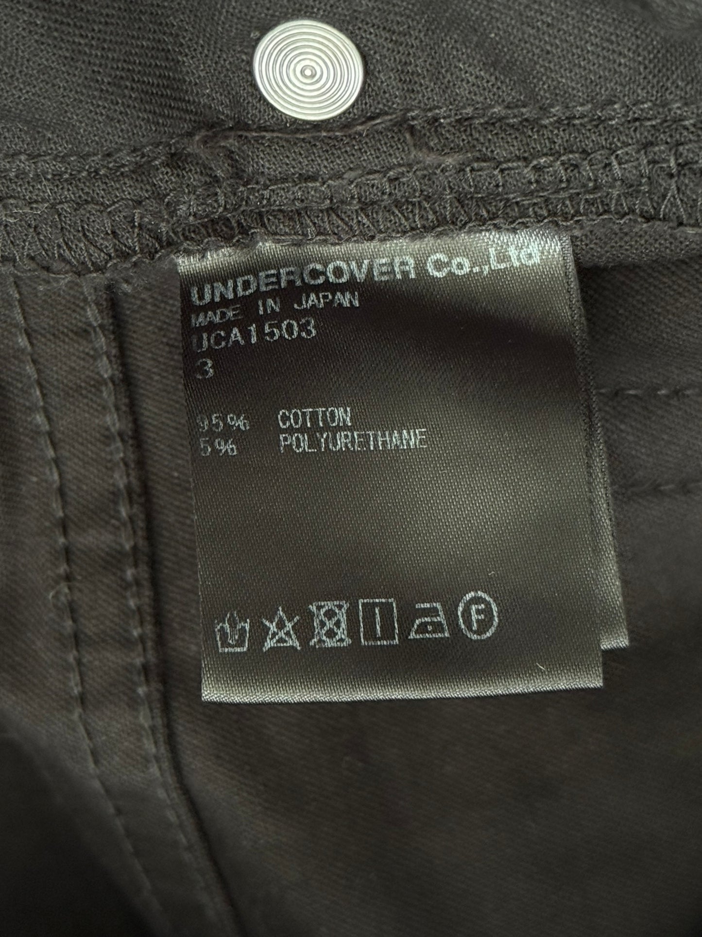 SS11 Undercover "Underman" Lightning Bolt Black Denim Jeans