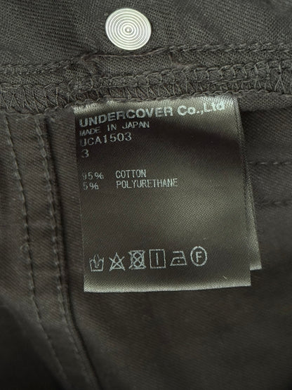 SS11 Undercover "Underman" Lightning Bolt Black Denim Jeans