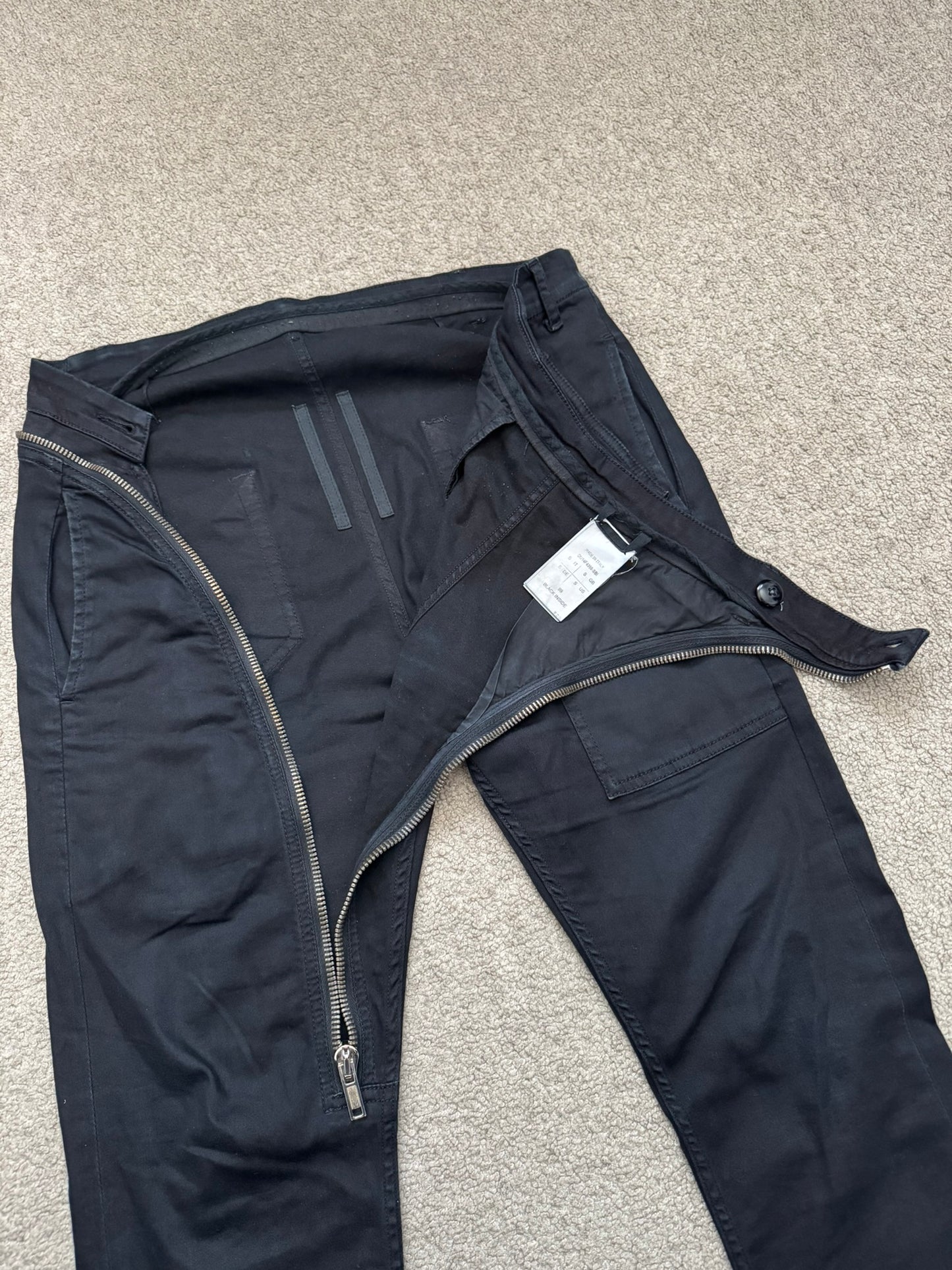 FW14 Rick Owens DRKSHDW "Moody" Black Aircut Denim Jeans
