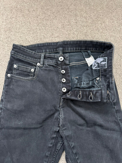 SS22 Rick Owens DRKSHDW "Fogachine" Faded Detroit Cut Denim Jeans