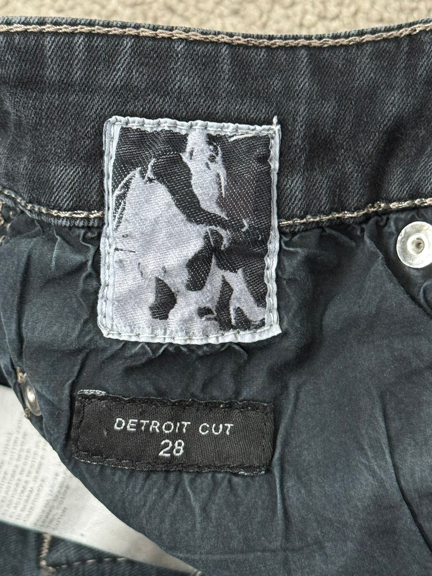 SS22 Rick Owens DRKSHDW "Fogachine" Faded Detroit Cut Denim Jeans