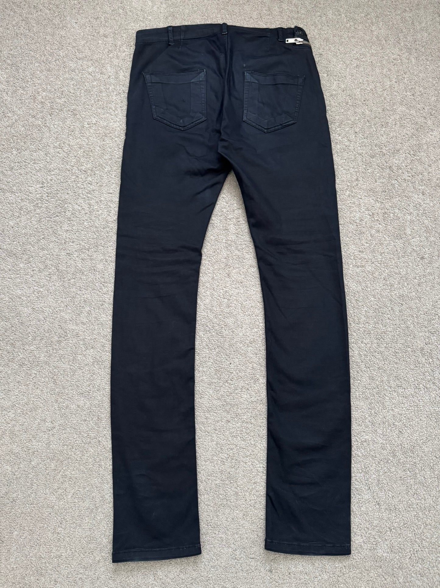 FW14 Rick Owens DRKSHDW "Moody" Black Aircut Denim Jeans