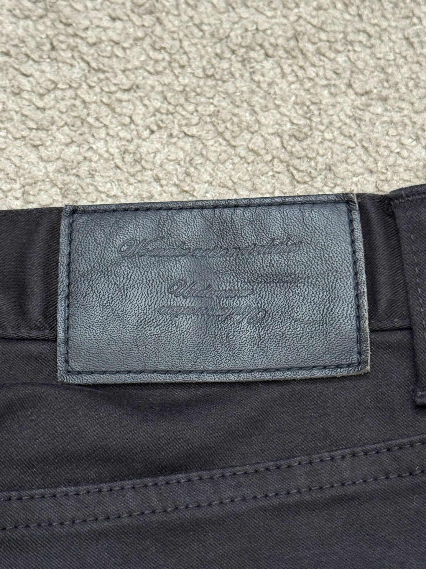 SS11 Undercover "Underman" Lightning Bolt Black Denim Jeans