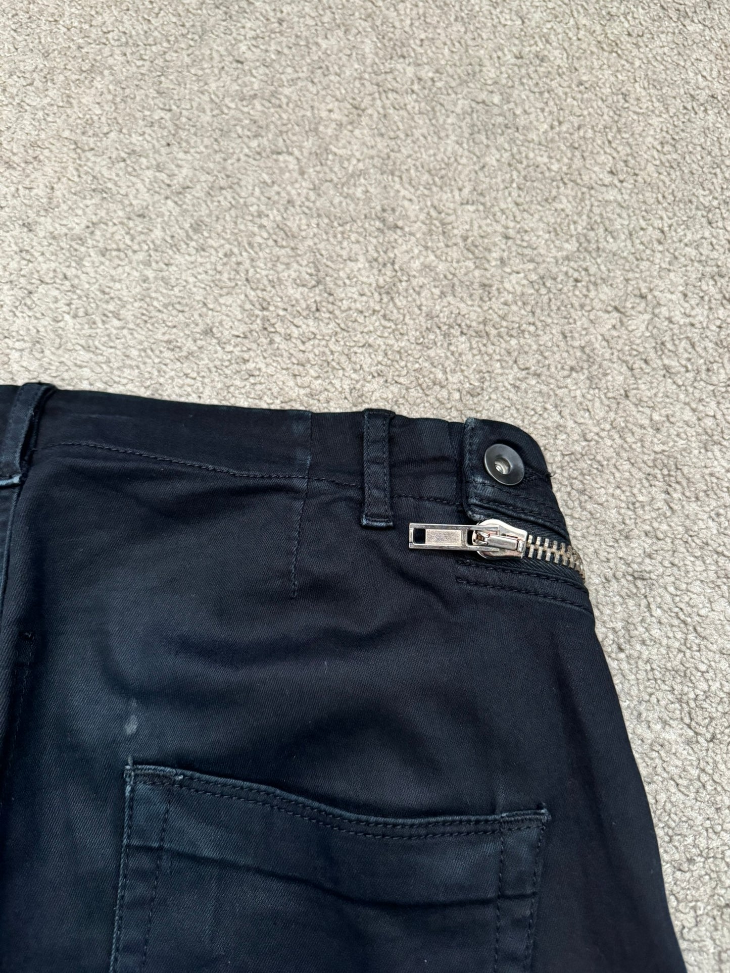 FW14 Rick Owens DRKSHDW "Moody" Black Aircut Denim Jeans